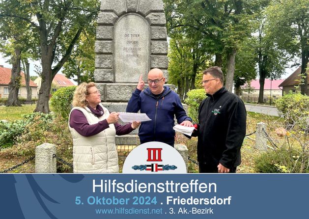 Freiwillige Eidesleistung zum Hilfsdiensttreffen.